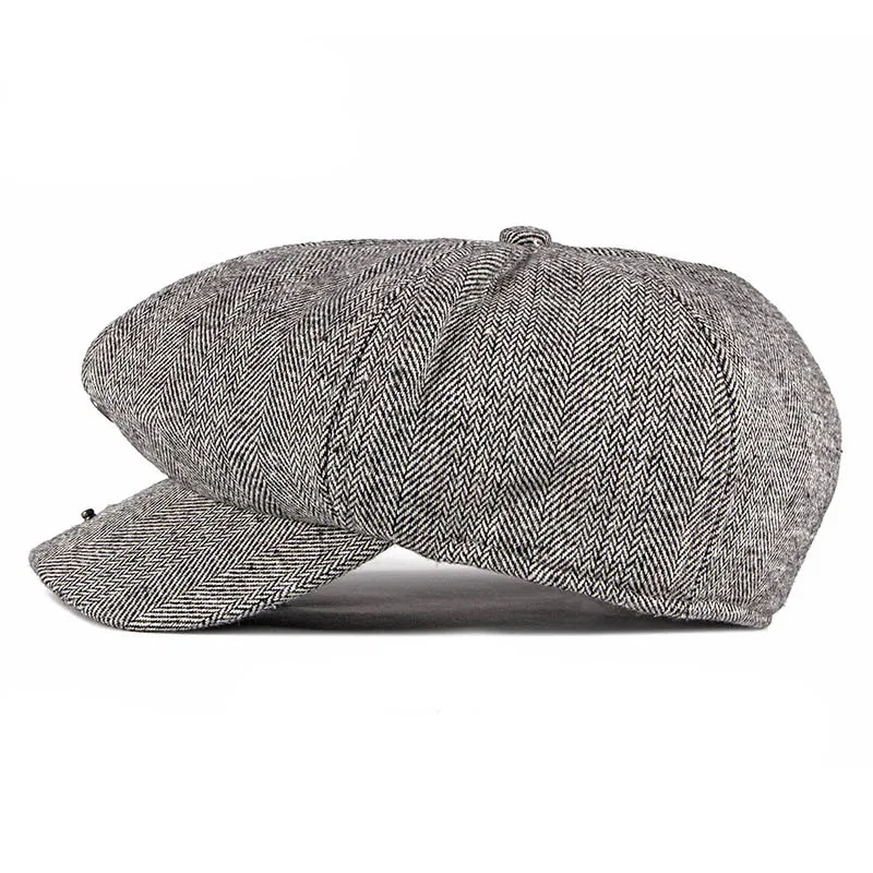 QDKPOTC осенне-зимние новые мужские береты с узором в елочку английская ретро