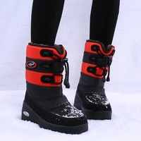 2021 new outdoor non slip wear resistant middle tube plus cotton thickening ladies outdoor snow boots warm cotton shoes women