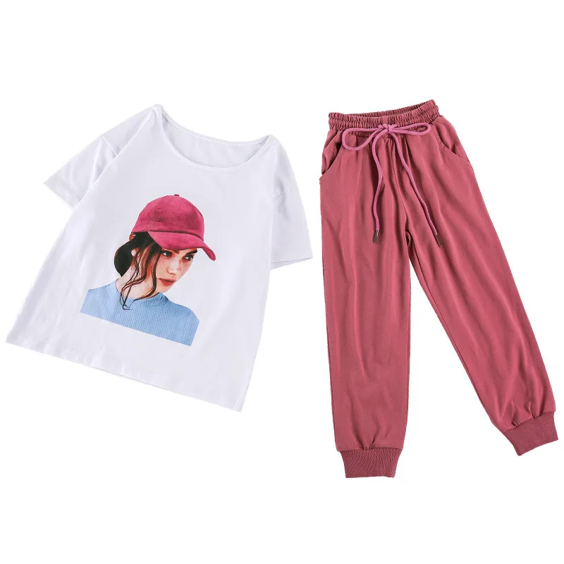 

2020 Girls Summer Clothing Sets Children Short sleeve T-Shirt + Pants 2pcs/ Suits for Girls Kids Clothes Outfits 6 8 10 Years