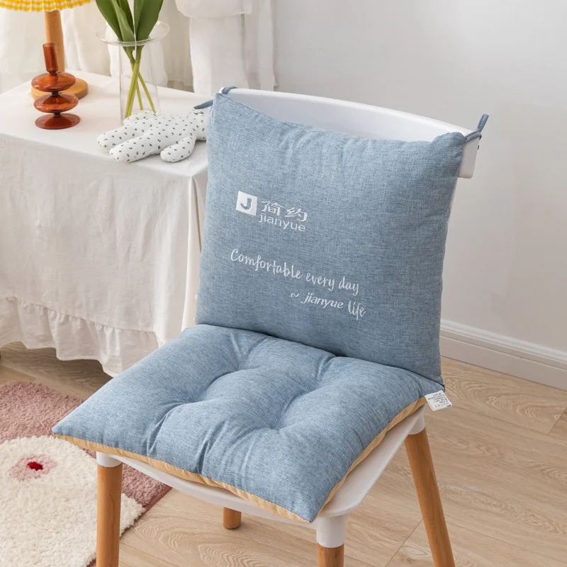 

Soft Nordic Solid Cotton Chair Cushion Office Seat Square Cute Lounge Chair Cushion Plush Cuscini Sedie Home Decor TZZD