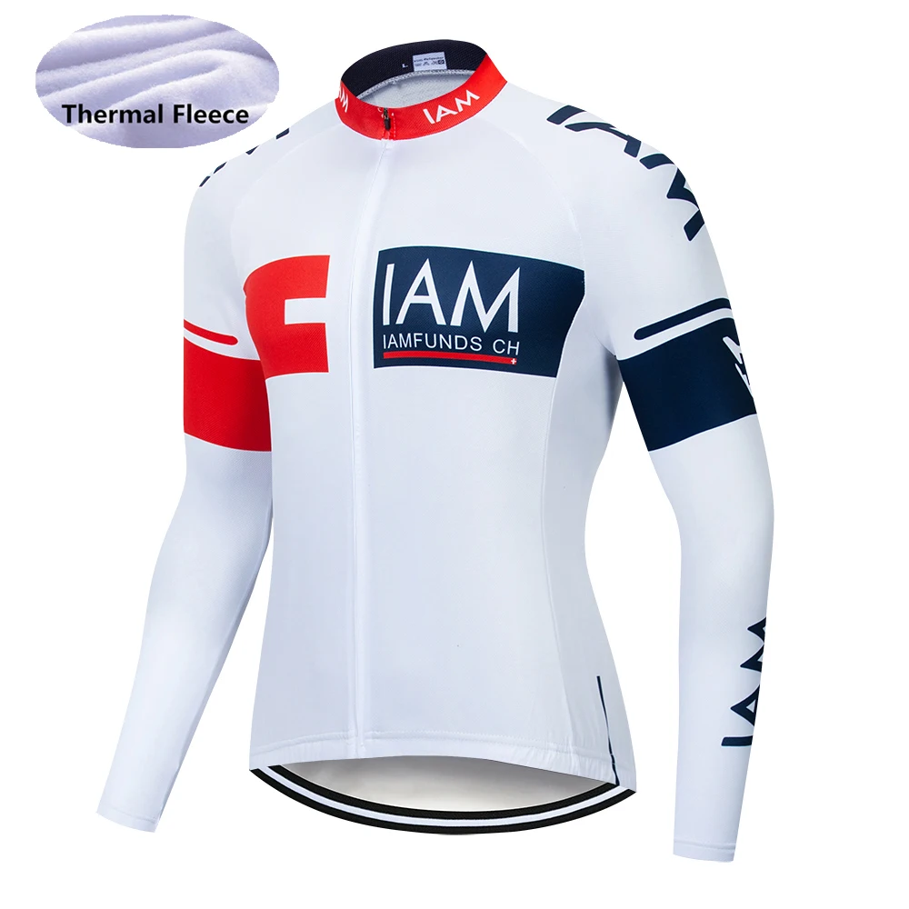 Fleece jersey High Quality new IAM Long Sleeve Team Warm winter Cycling Jerseys new Long sleeve Suit Cycling Clothing/Ropa Ciclismo - Цвет: Fleece jersey