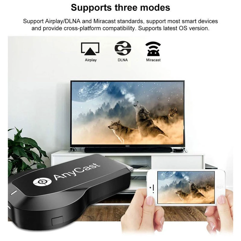 ТВ-приемник PIXLINK M2 Plus Wi-Fi дисплей приемник Anycast DLNA Miracast Airplay зеркальный экран HDMI