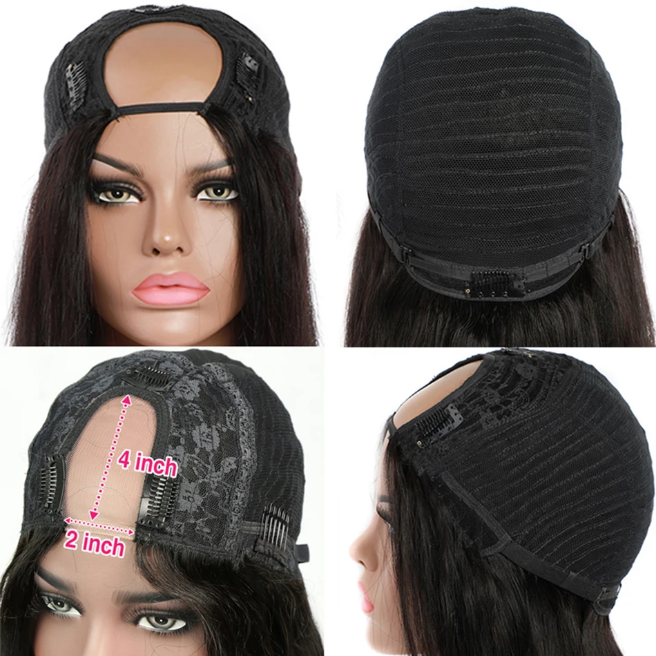 

U Part Wigs Cheap Human Hair Wigs For Women Straight Human Hair Wigs Brazilian Glueless U Part Human Hair Wigs Machine Made Wig