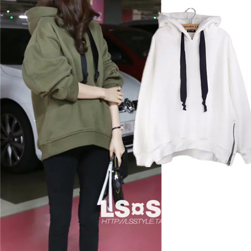 Женская толстовка шапка Свободный пуловер с длинным рукавом пальто зимняя