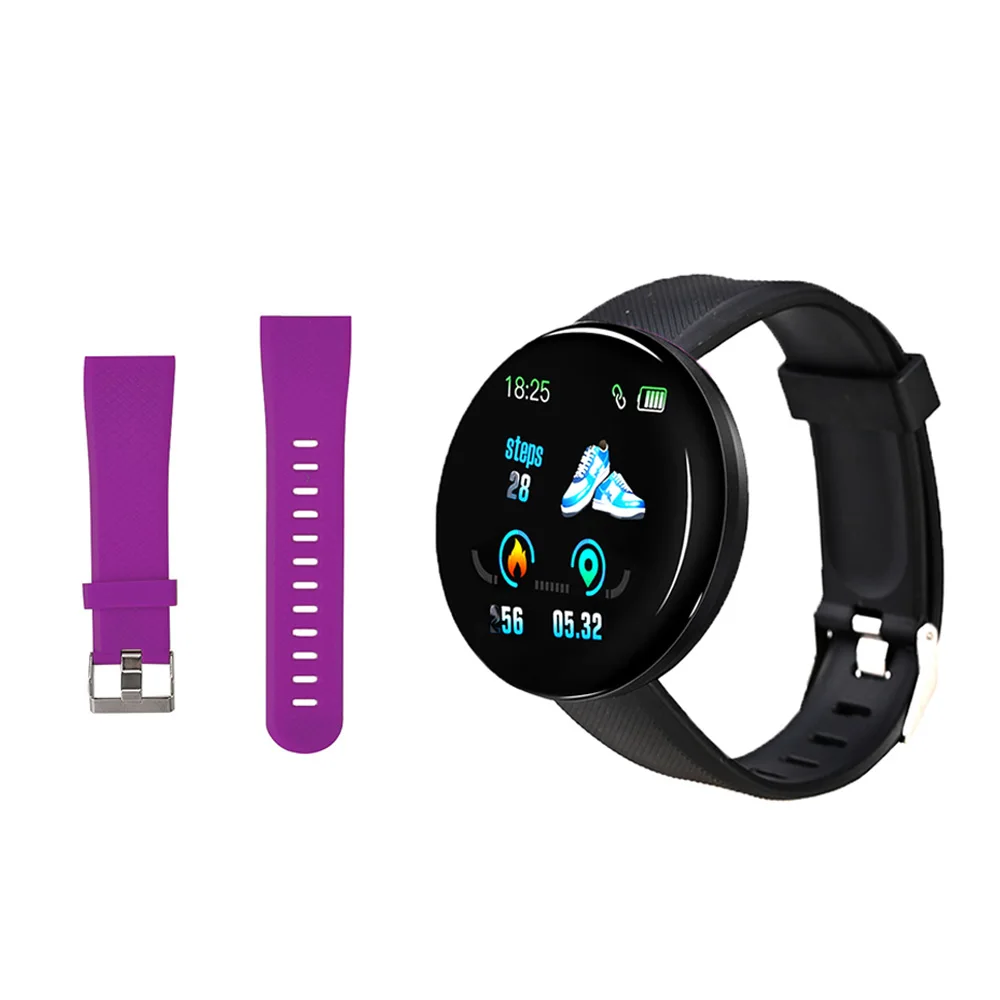 RJC00H27N4 D18 Smart Watch Men Heart Rate Bluetooth Smartwatch Blood Pressure Round Fitness Sleep Tracker Smart Watch Women For Android IOS - Цвет: RJC00H27N4
