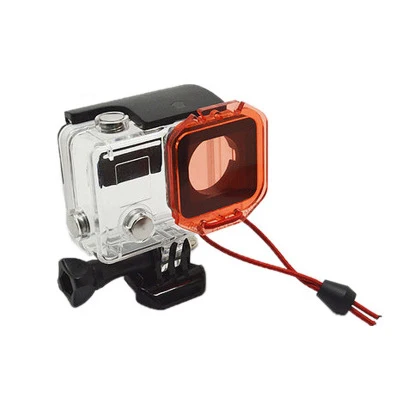 ORBMART красный фильтр с ремешком для GoPro Hero 3 4 3+ спортивная Экшн-камера подводный Дайвинг фильтр объектива - Цвет: For GoPro 4