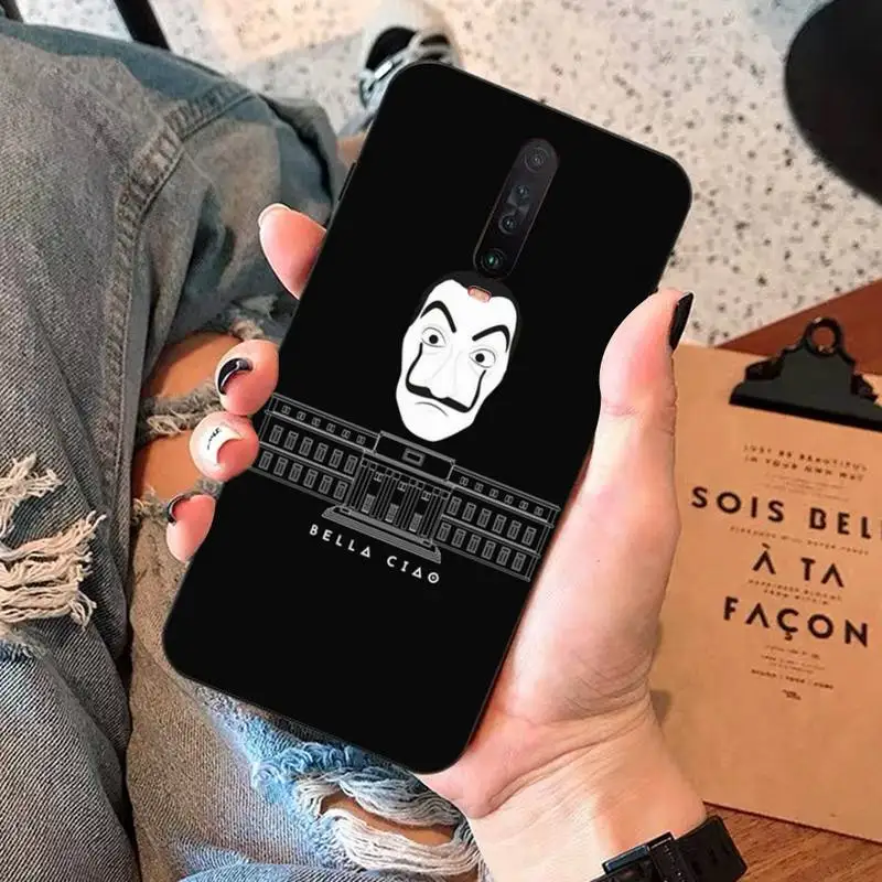 TOPLBPCS La Casa De Papel Money Heist Black Cell чехол для телефона RedMi 8 9 4X 5 plus 6 pro GO 7 8A s2 K20|Бамперы| |