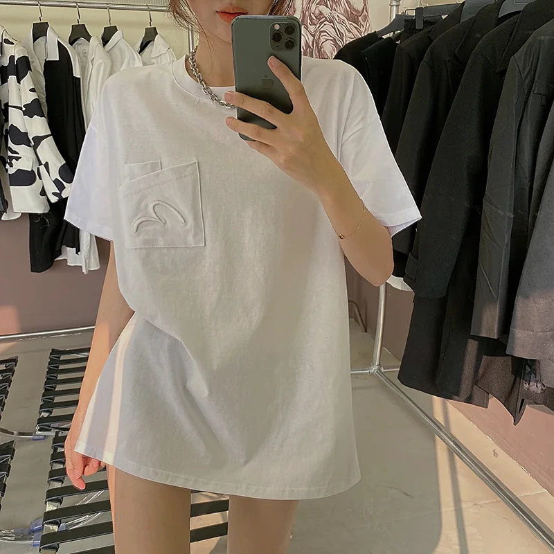 : Для корейский стиль 2021 горячая распродажа Летняя футболка для женщин