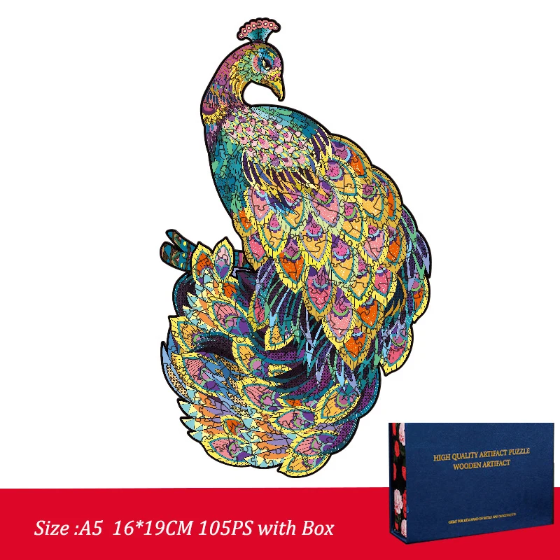 

FEOOE Павлин Сова волк собака инопланетянин деревянный пазл 3D Животные производитель под заказ Деревянный пазл YSH