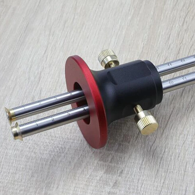 

Copper Double Head Mortise Gauge Scribe Blade Scriber Ruler Wooden Scribe-line Woodworking Marking Mortise Gauge Scribe 7XEA
