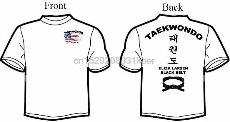 Ремень на заказ для тхэквондо и футболка с именем ученика|Мужские футболки| |