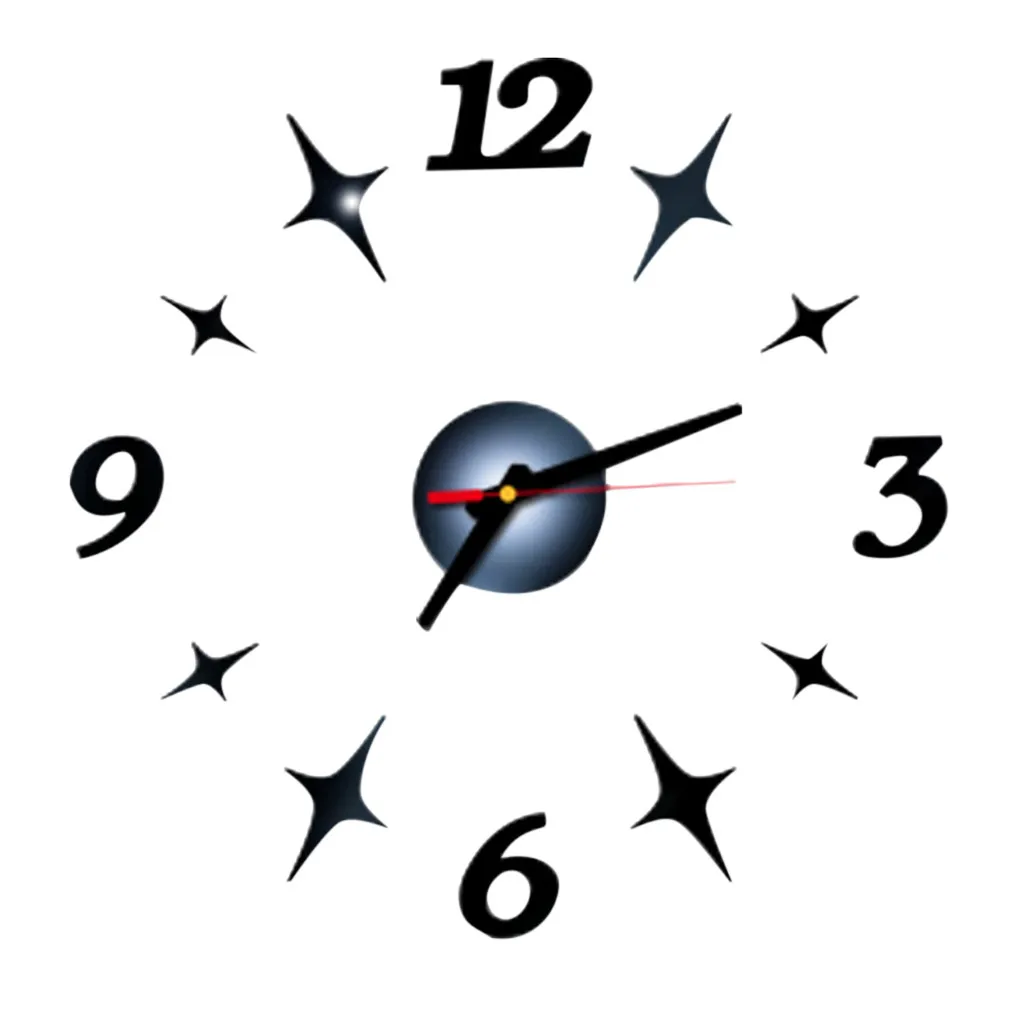

3D DIY Mirror Surface Sticker Wall Clock Home Office Decor Clock Living Room Decor Quartz Acrylic Mirror Wall Sticker Clock 2021