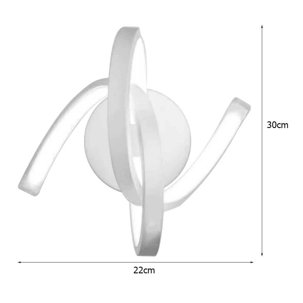 

Modern LED Spiral Table Lamp Desk Bedside Acrylic Iron Curved Light for Living Room Bedroom Reading Lighting Wall Decoration