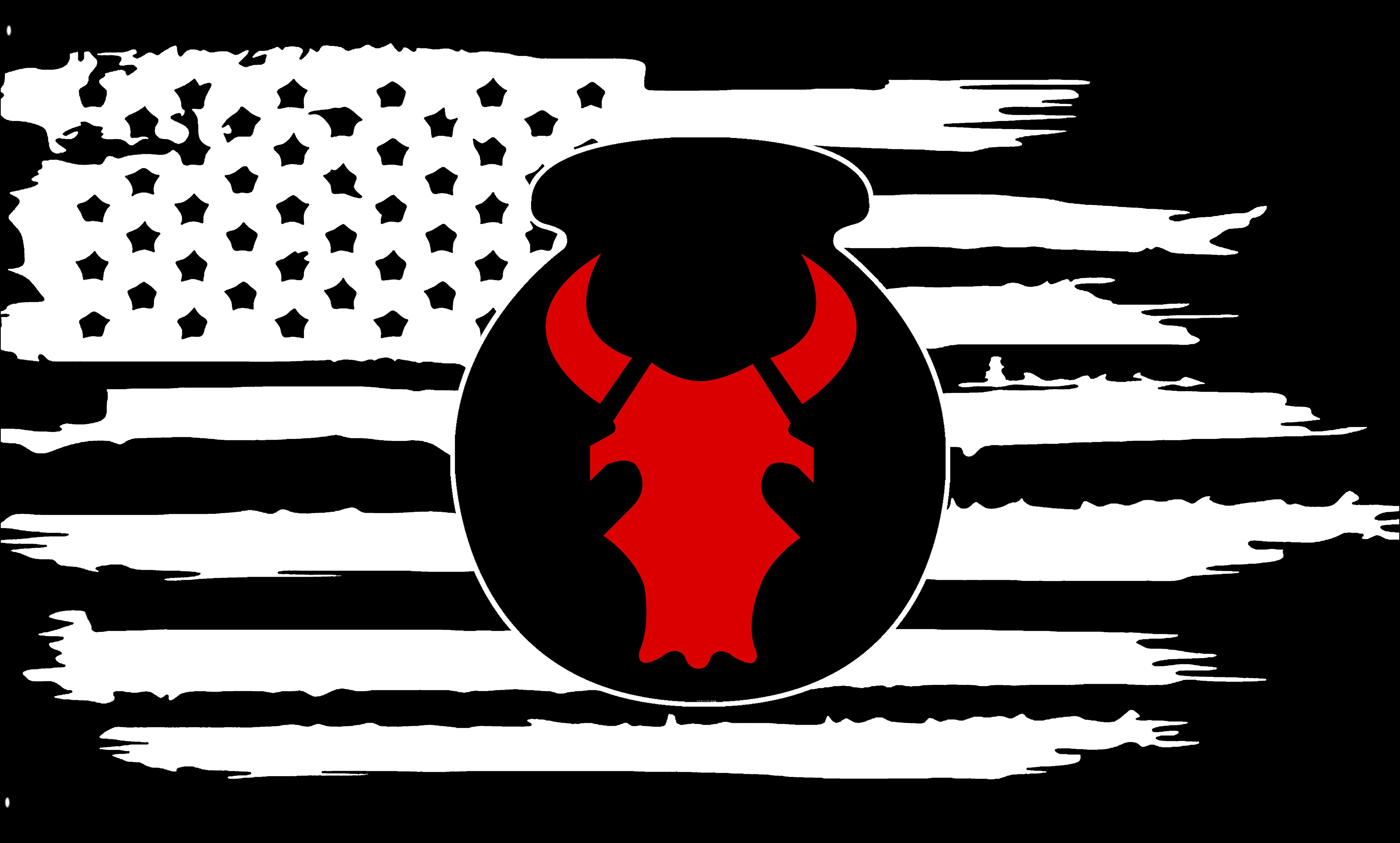 

Free Shipping 3d Printing Custom Decoration Bull Head Flag