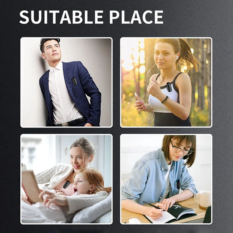 

EAS-Personal Wearable Mini Portable Two-Speed Adjustable 1100 MAh Battery Negative Ion Lavalier Hanging Neck Purifier