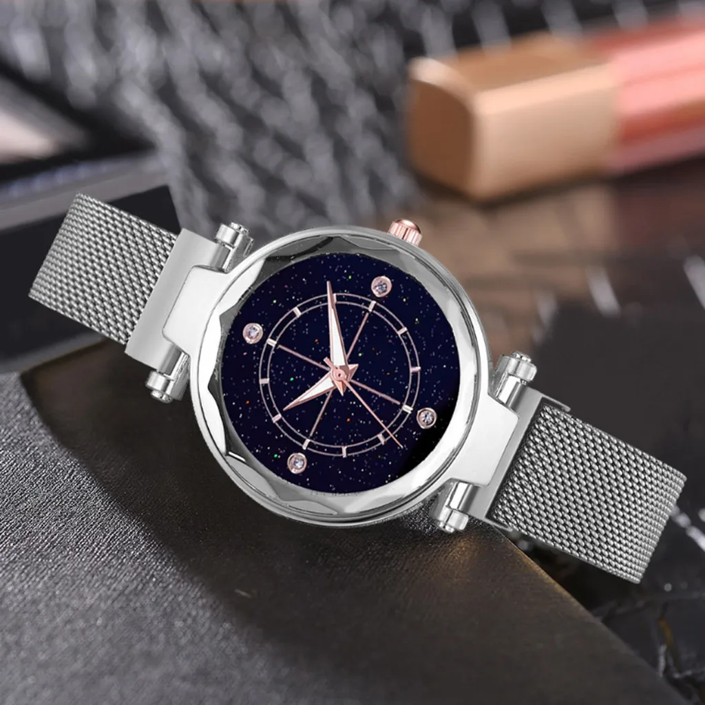 Lecopike звездное небо часы женские со звездным циферблатом магнитные relogio feminino