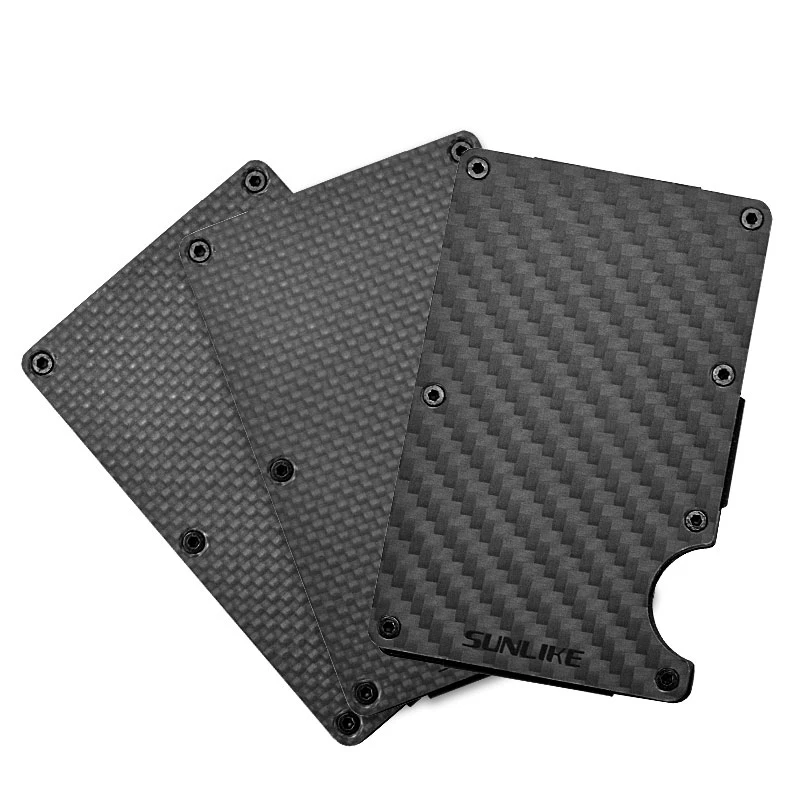 

Luxury Men's Carbon Fiber Anti-Theft Ultra-Thin Compact Large-Capacity Wallet Bank Card ID Card Case