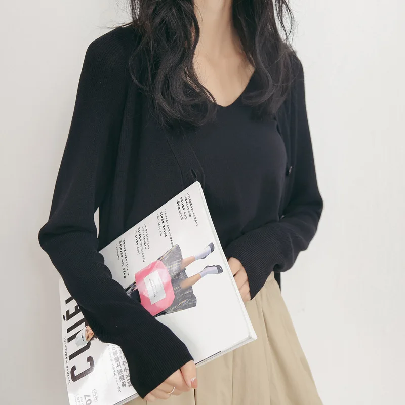 Кардиган с майкой комплект из двух предметов женские короткие вязаные кардиганы