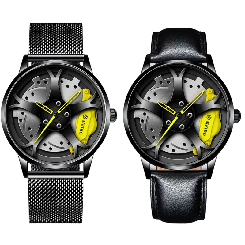 

Часы наручные мужские с автоколесом, водонепроницаемые повседневные Модные кварцевые с автоматическим механизмом, с браслетом из нержавеющей стали