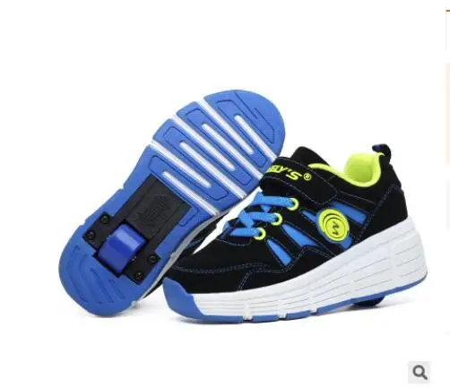 Детские кроссовки Heelys с одним колесом для мальчиков и девочек, повседневная обувь на роликах, детские спортивные ботинки для девушек - Цвет: 15