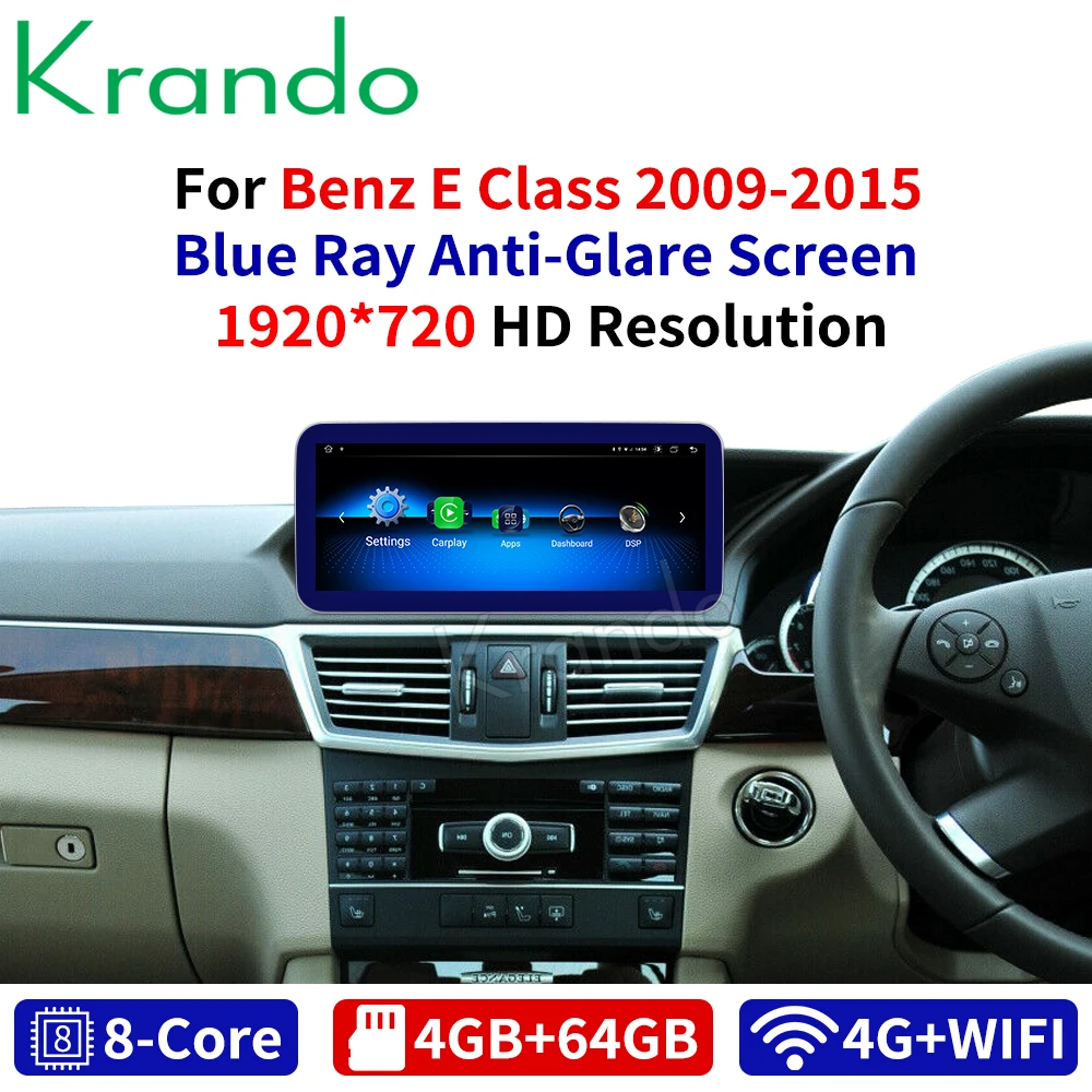 Автомобильный радиоприемник Krando Android 10 25 ''для Mercedes Benz E Class W212 E200 E230 E260 S212 2009 2016