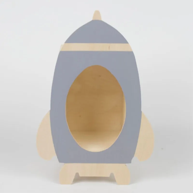 Скандинавская деревянная ракетная полка для детской комнаты декорации