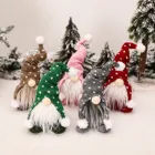 Безликий гном Санта Рождественская елка ручной работы тканевая, с Сантой кукла подарок на день рождения для дома праздник DIY Декор настольное украшение
