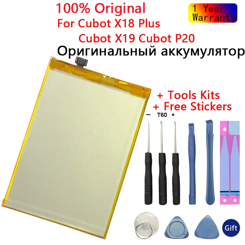 

Оригинальный аккумулятор для Cubot X18 Plus, 4000 мАч, сменная батарея большой емкости для Cubot X19 Cubot P20, аккумулятор для смартфона с инструментами