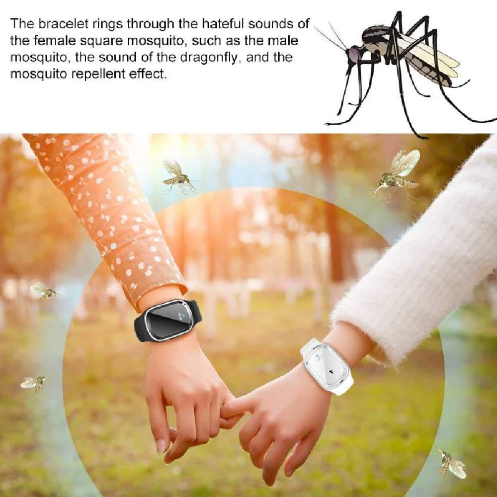 

New Hotsales Ultrasonic Mosquito Repellent Bracelet Home Outdoor Insect Bug Pest Repelling Wristband Repeller Waterproof