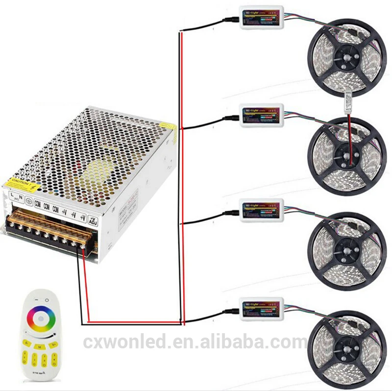 

Блок питания 20A и пульт дистанционного управления Wi-Fi 20 м RGB 5050 60LED IP65 водонепроницаемая светодиодная гибкая лента