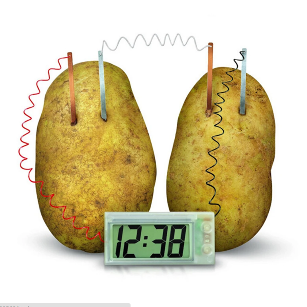 

Potato Clock Novel Green Science Project Experiment Kit Lab Home School Toy funny educational DIY material for children kids