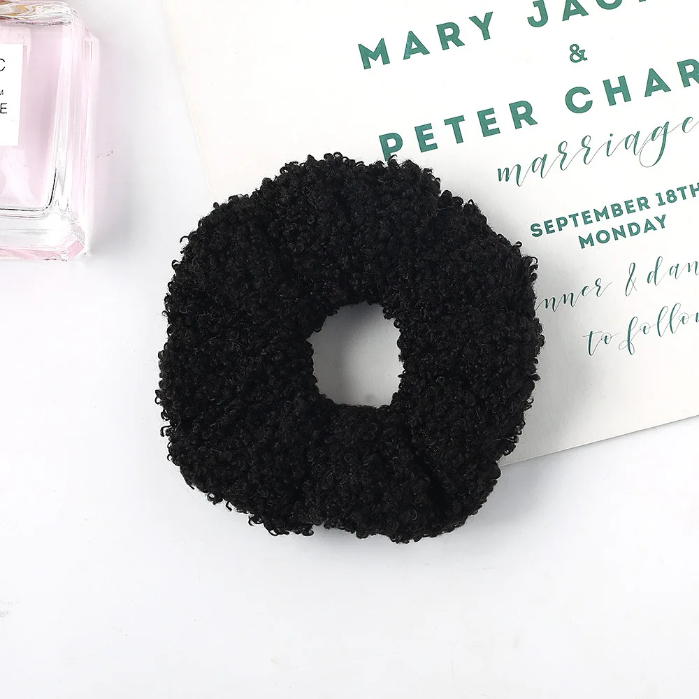 Женская резинка для волос мягкая бархатная из овечьей шерсти аксессуары |