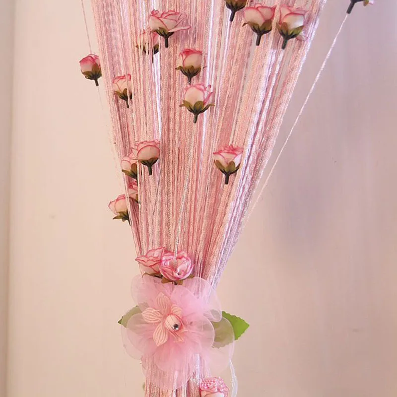 Резьбовая нитевая перегородка занавеска Роза струнная гостиная пряжа домашние