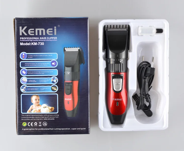 Kemei KM-730 бритва машинка для стрижки волос перезаряжаемая сухая электрическая двойного назначения Парикмахерская электрическая машинка для стрижки волос