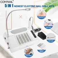 professional electric nail dust vacuum cleaner polisher nail dryer lighting 5 in 1 multifunctional household nail salon tool