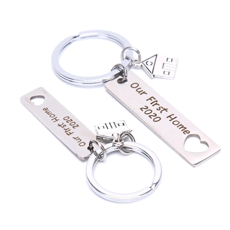 

Our First Home 2020 Keychain House Badge Fashion Personality Family Jewelry Gift