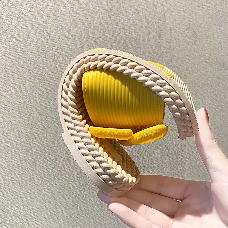 

2021New Fashion Summer Outdoor Shoes Butterfly knot Slippers Beach Sandals Slippers Flip Flops Comfy Shoes Non Slip Casual Black