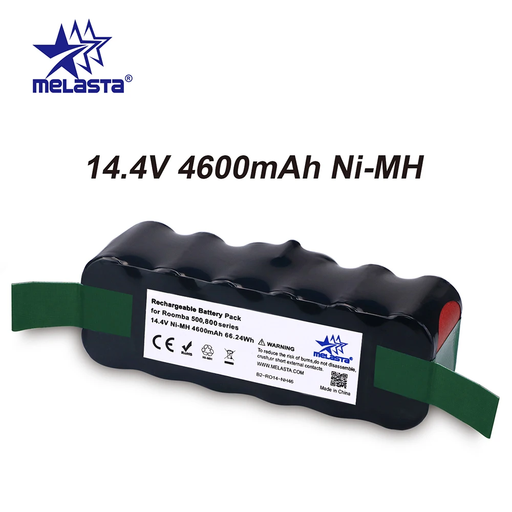 Melasta 4.6Ah 14 4 V NIMH батарея для iRobot Roomba пылесос R3 500 600 700 800 серия 510 530 550 560 620 650 770 870 880 |