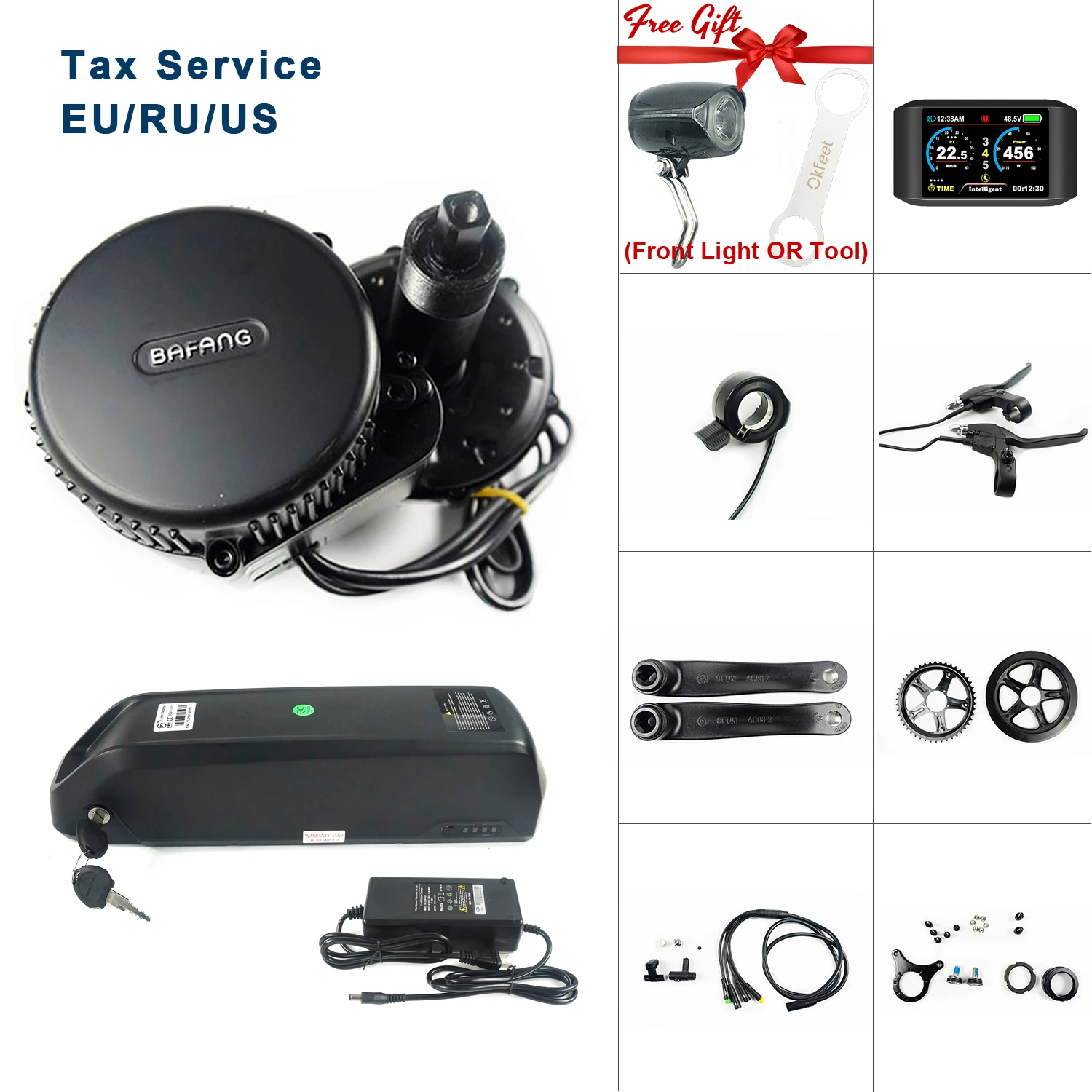 Bafang 8fun 36V 250W BBS01 MMG340 светильник Шестерни Сенсор Цвет Дисплей Mid Centrral мотор фара для