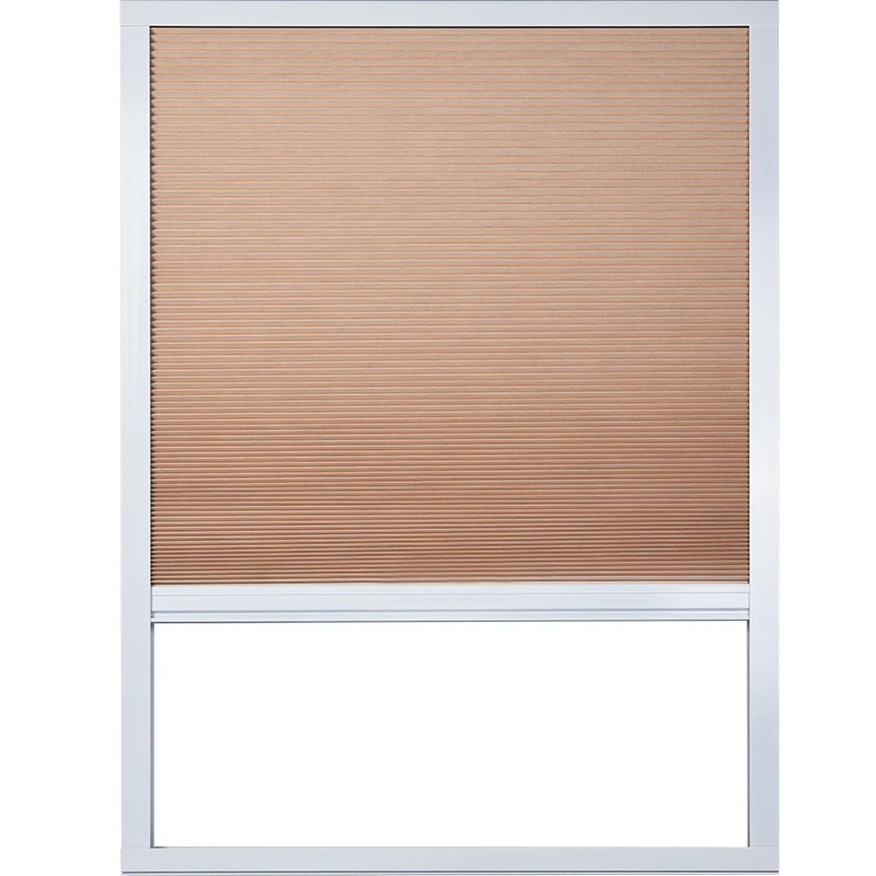 Электрические жалюзи для оконных проемов SUNFREE из нетканого материала, дневное освещение / полная затемненность, с теплоизоляцией роял-хаником, под заказ.