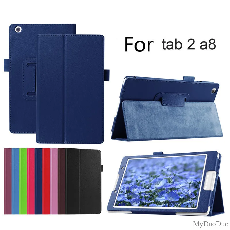 Чехол в стиле личи для Lenovo Tab2 A8 защитный чехол подставка из искусственной кожи