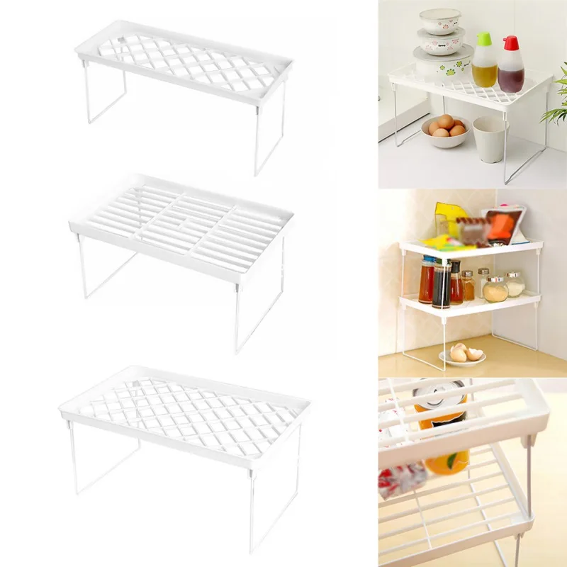 

1PC Multipurpose Rack Plastic Foldable Debris Desktop Rack Kitchen Storage Rack Shelf Kitchen Storages