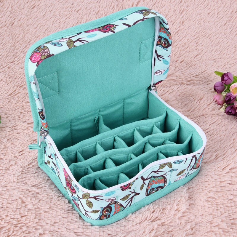 9/20-слоты для эфирных масел чехол переноски Совы с цветочным принтом сумка