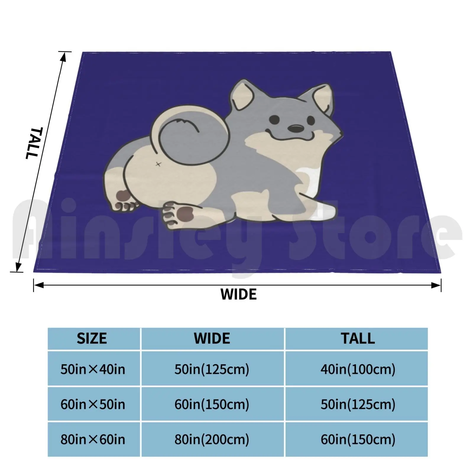 Одеяло Шведский Vallhund Bum-Gray Tail 2951 Dog Sv Cattledog
