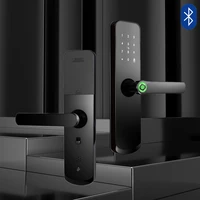 x7 biometric door lock fingerprint ttlock app ic card keyless code electronic door lock for home smart digital door lock black