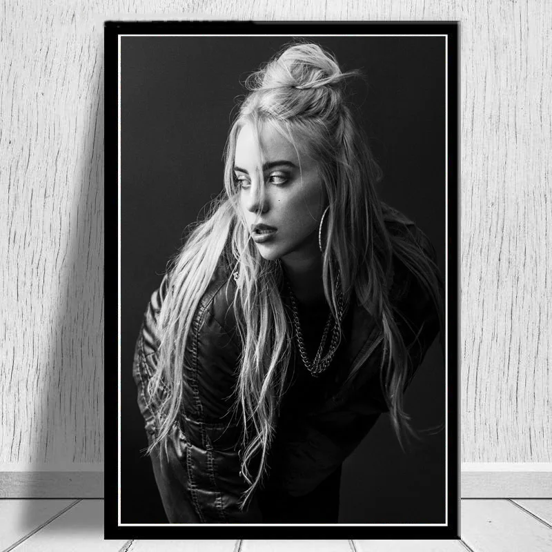 Горячая Billie Eilish музыкальная певица поп-звезда плакаты и принты картины на стене холст живопись декоративная домашний декор Куадрос