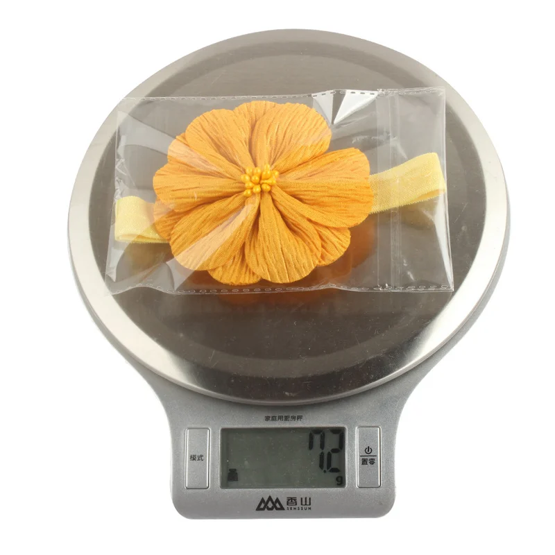 Новинка 2019 плиссированные детские аксессуары для волос с большим цветком