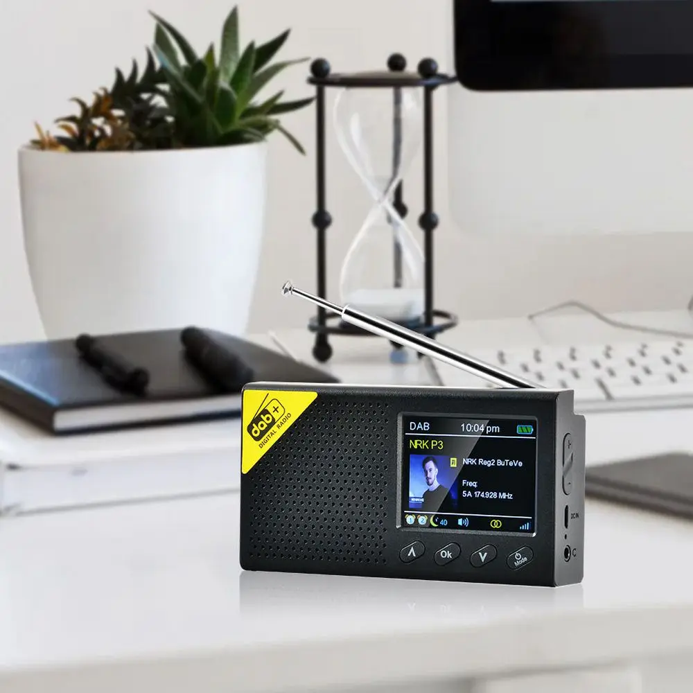Цифровой FM-приемник DAB/DAB + 2 4 дюйма портативный динамик Bluetooth будильник