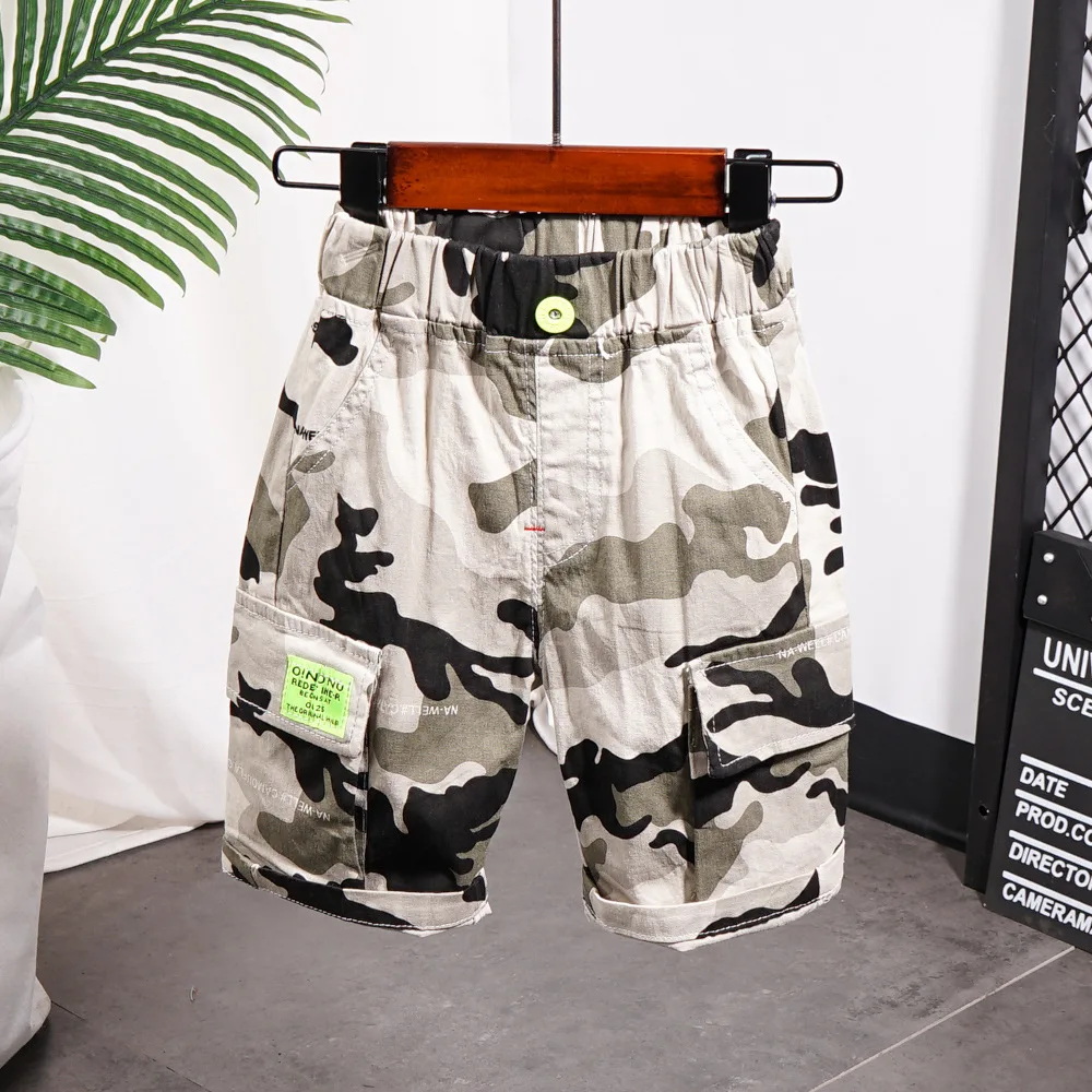 

Baby boy Overalls Children Boys Shorts Printing Camouflage shorts Casual Straight Elastic Waist Kids Shorts 2-8 Years trousers