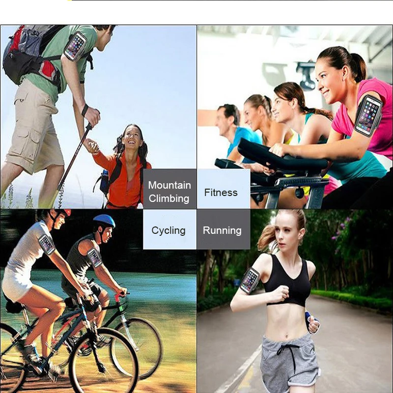 

Universal 4.0-6.1 inch Phone Case Armband Bag For iPhone 12 11 Pro X XS 8 7 6S+ Sport Running Arm Belt Case Phone Holder On Hand